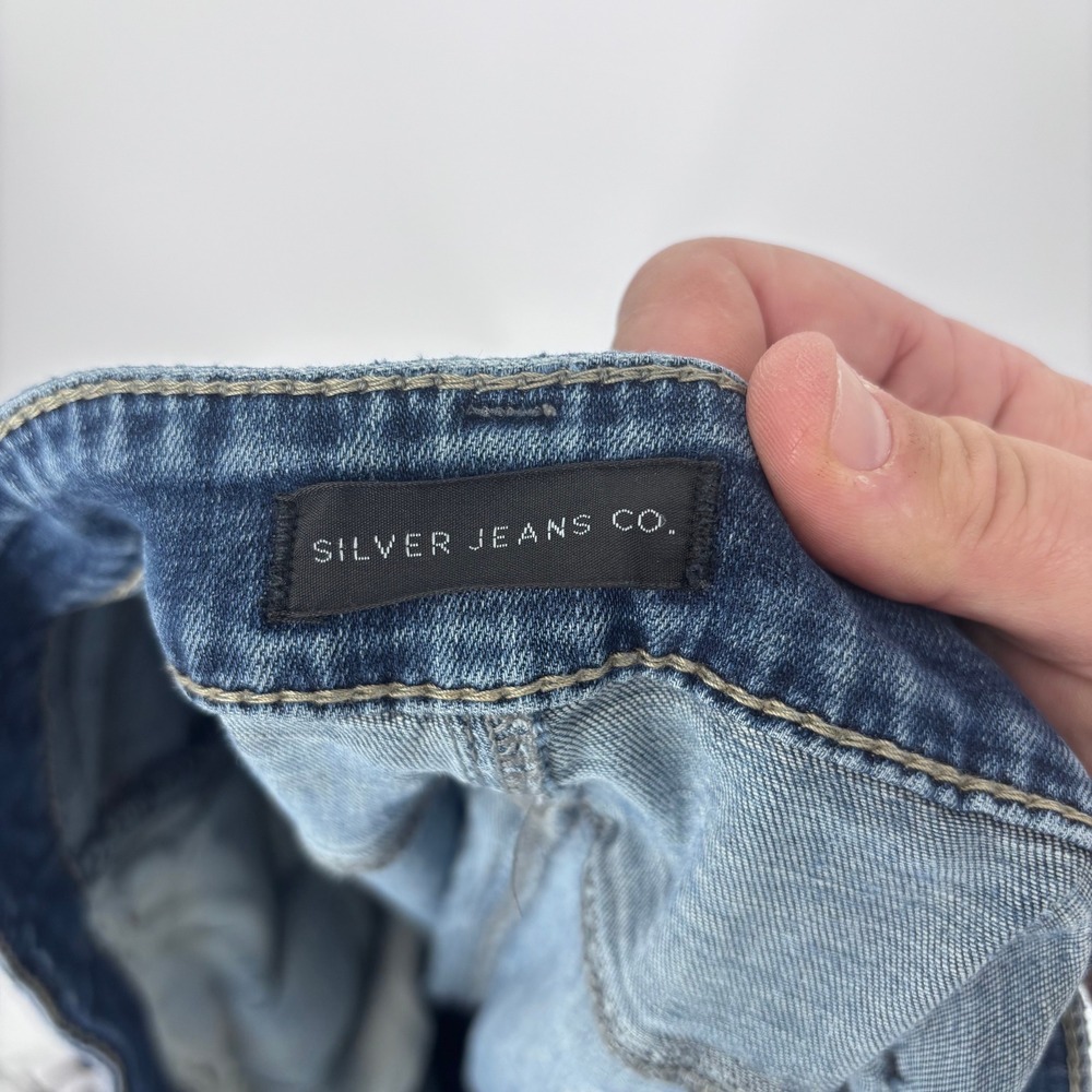Silver Jeans Craig Mens 36x32 (Tagged 38x34) Blue Bootcut Faded Rugged Classic - Picture 9 of 12
